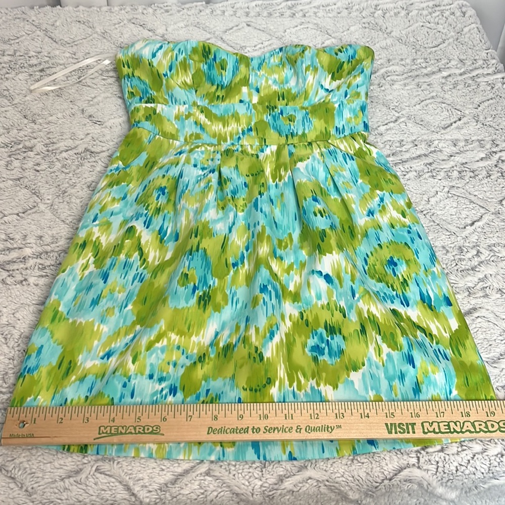 Walter by Walter Baker Strapless Dress Blue and Green Size Small - Picture 5 of 7